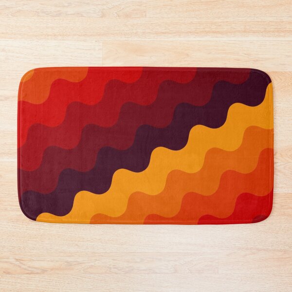 Item preview, 70s Retro Wavy Stripe Pattern — Warm Autumn Orange Red Groovy Waves designed and sold by LYAN-STORE.