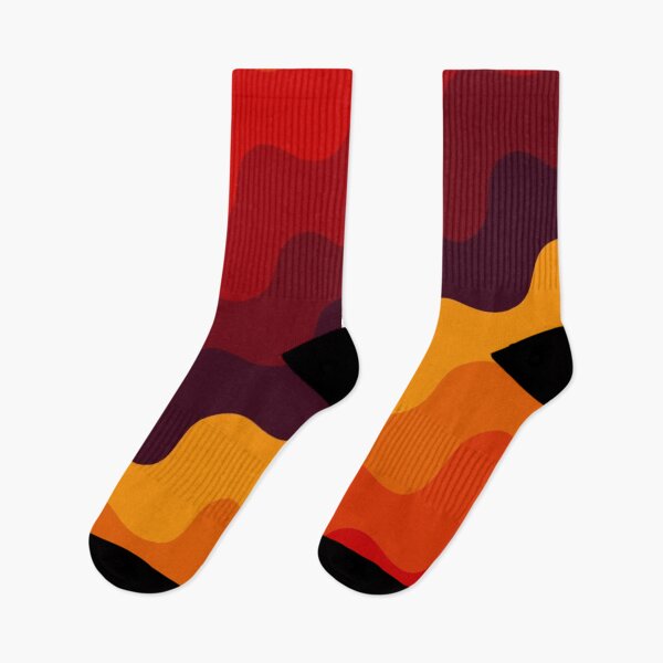 Item preview, 70s Retro Wavy Stripe Pattern — Warm Autumn Orange Red Groovy Waves designed and sold by LYAN-STORE.