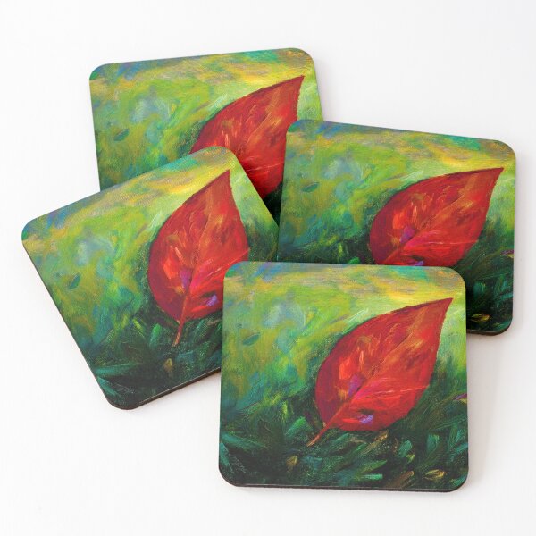 Item preview, Hoja carmesí designed and sold by PaintedEchoArt.