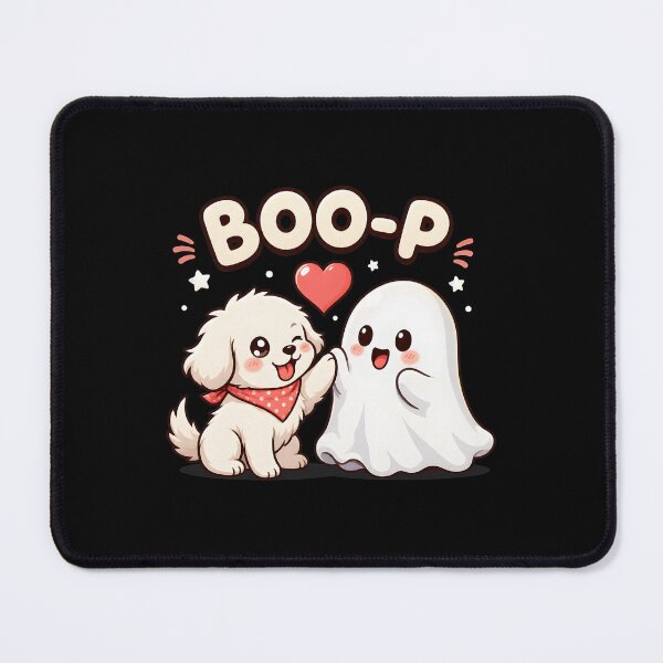 Item preview, Cute Dog Booping Ghost Kawaii Boo-P Design designed and sold by OlyvieArt.