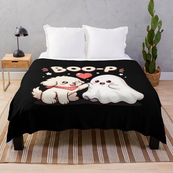 Item preview, Cute Dog Booping Ghost Kawaii Boo-P Design designed and sold by OlyvieArt.