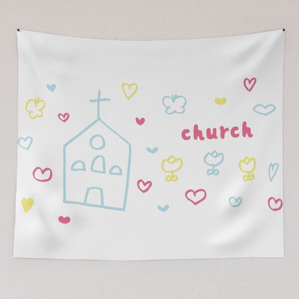 Item preview, Churches of Nagasaki – Hand-Drawn Style designed and sold by Nespera-Store.