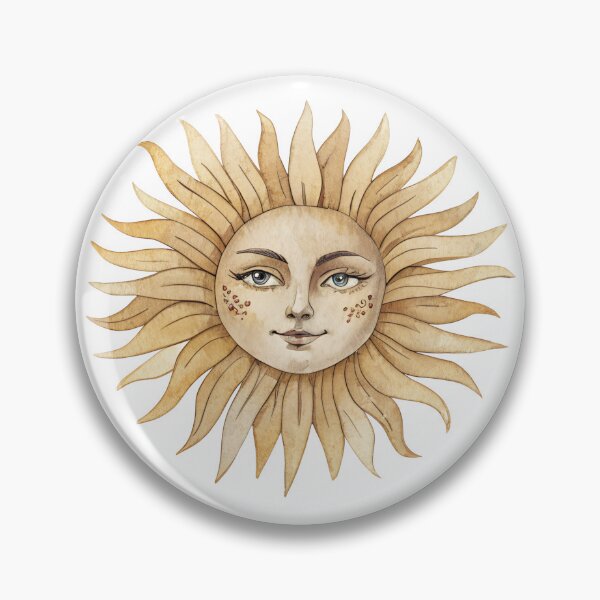 Item preview, Watercolor Vintage Golden Celestial Sun designed and sold by AlinaMel.