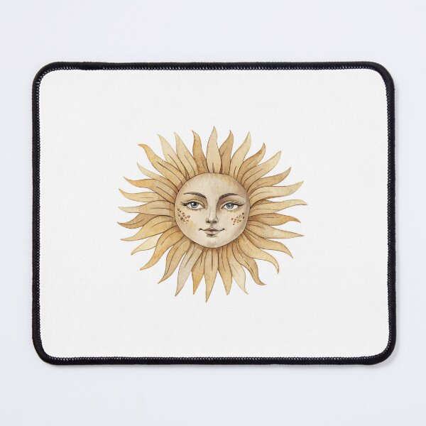 Item preview, Watercolor Vintage Golden Celestial Sun designed and sold by AlinaMel.