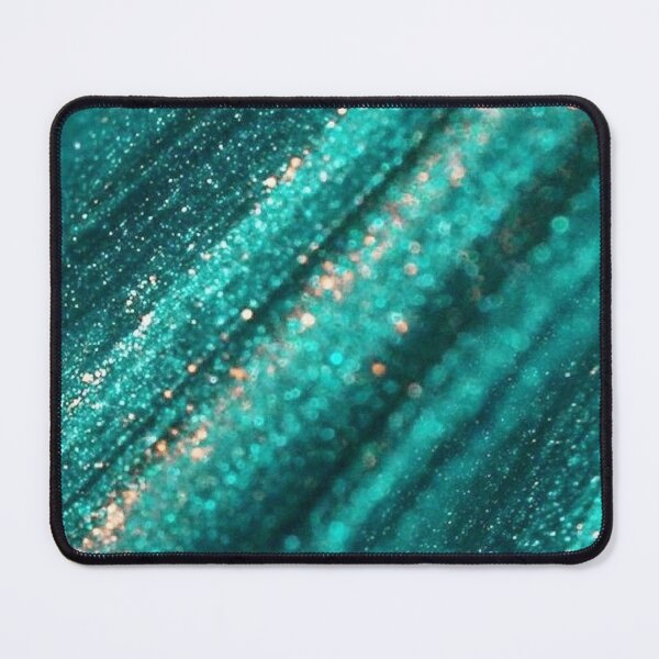 Item preview, Emerald Green Teal Glitter Texture — Sparkly Turquoise Glam Background designed and sold by LYAN-STORE.