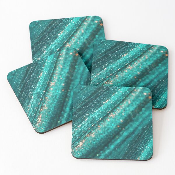 Item preview, Emerald Green Teal Glitter Texture — Sparkly Turquoise Glam Background designed and sold by LYAN-STORE.