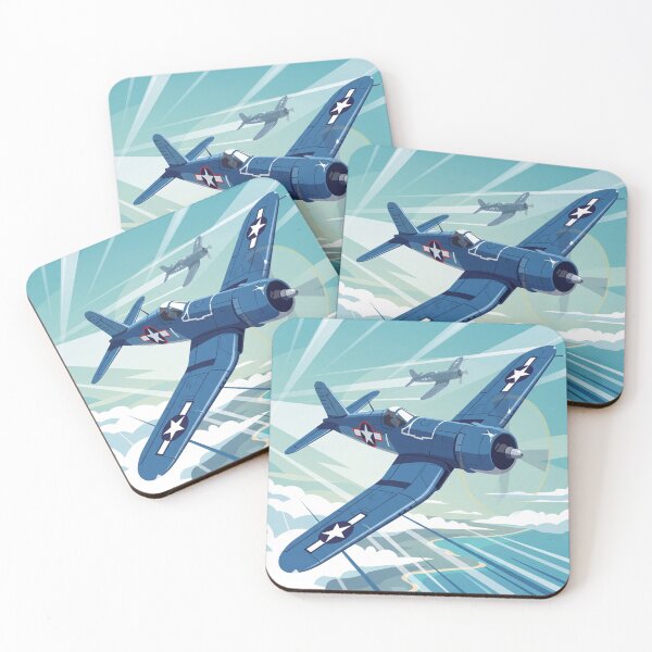 Item preview, F4U Corsair Banking Vector Illustration designed and sold by Airpower Art.