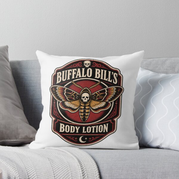 Item preview, Buffalo Bill's Body Lotion with Death's Head Moth Vintage Horror Distressed Design designed and sold by RONNIE ..