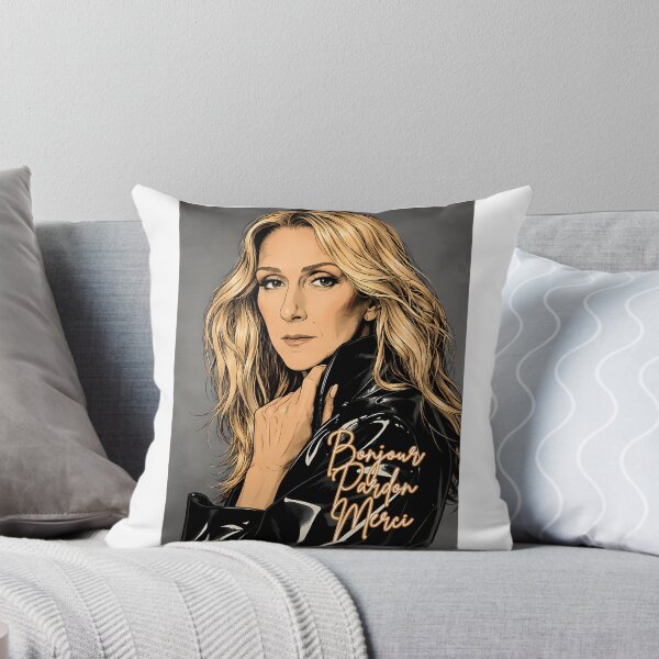 Aperçu de l'œuvre Céline Dion Bonjour Pardon Merci créée et vendue par t-shirt-med.