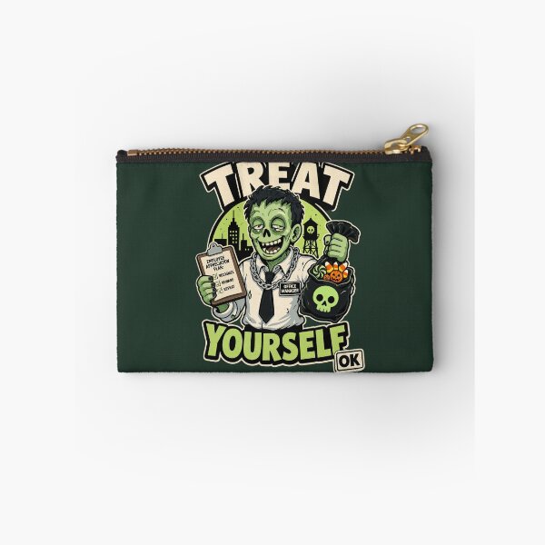 Item preview, Treat Yourself Zombie Office Manager Halloween designed and sold by CloudyCatArt.
