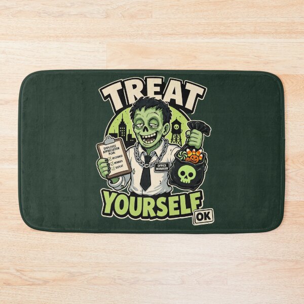 Item preview, Treat Yourself Zombie Office Manager Halloween designed and sold by CloudyCatArt.