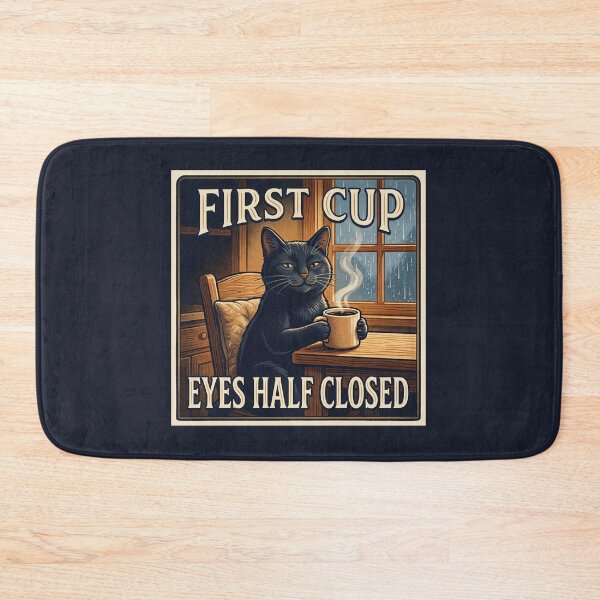 Item preview, First Cup, Eyes Half Closed designed and sold by QuietNovaShop.