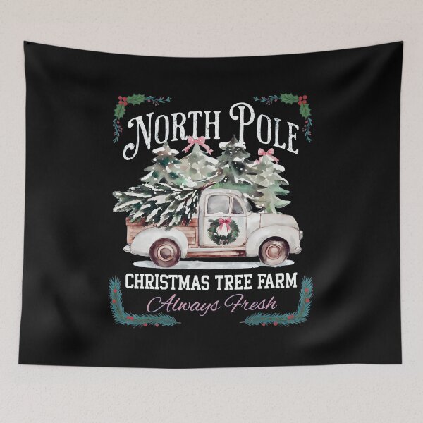 Item preview, North Pole Christmas Tree Farm Vintage Truck designed and sold by Oswmi16.