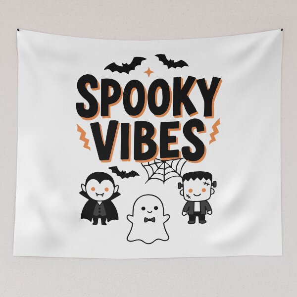 Item preview, Spooky Vibes Cute Ghost Halloween Season T-Shirt designed and sold by mazyoy.