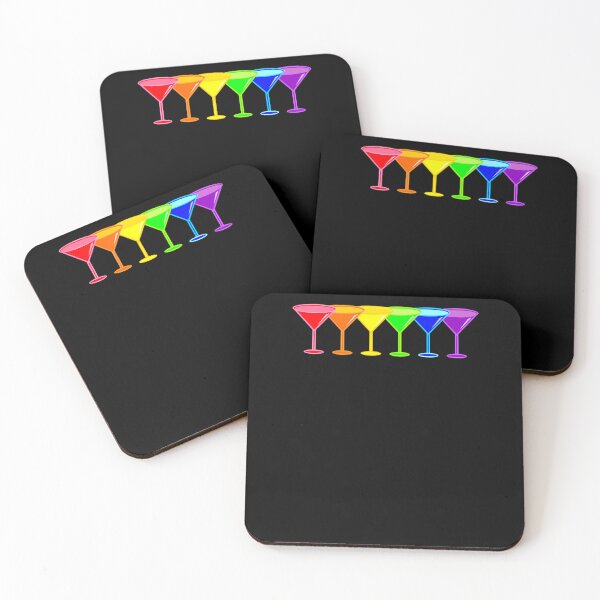 Item preview, Pride Rainbow Martini Glasses Pattern  designed and sold by growzjherona.