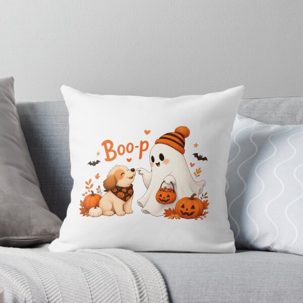 Item preview, Boo-p Ghost Dog Halloween Cute Art designed and sold by OlyvieArt.