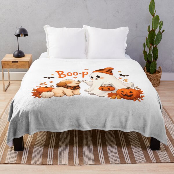 Item preview, Boo-p Ghost Dog Halloween Cute Art designed and sold by OlyvieArt.
