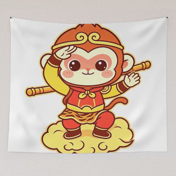 Item preview, Cute Chibi Sun Wukong Cloud Lookout designed and sold by DigArtis.