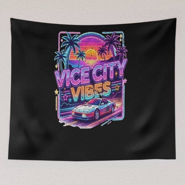 Item preview, Vice City Vibes Retro Design Oversized  designed and sold by platzmaurice.