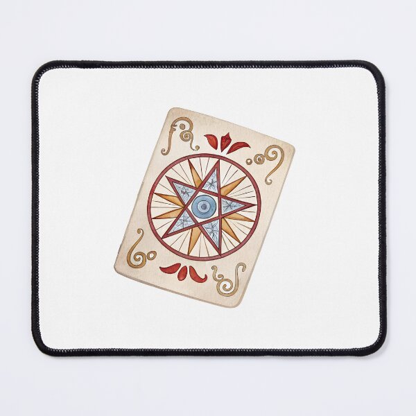 Item preview, Watercolor Pentagram Compass Tarot Card designed and sold by AlinaMel.