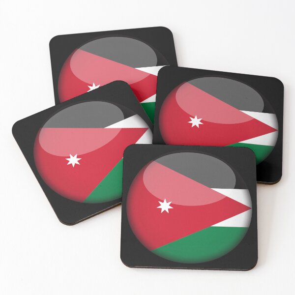 Item preview, Jordanian 3D Round Flag Statement Art for Supporters designed and sold by YAZ.