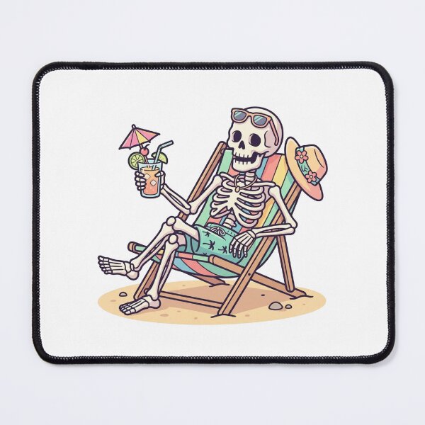Item preview, Chill Skeleton Beach Cocktail Lounge Summer Vacation Halloween Shirt designed and sold by TeNovaStudio.