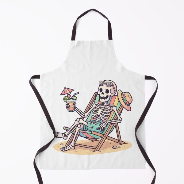 Item preview, Chill Skeleton Beach Cocktail Lounge Summer Vacation Halloween Shirt designed and sold by TeNovaStudio ⭐⭐⭐⭐⭐.