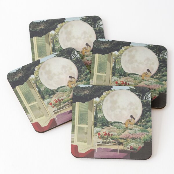 Item preview, moon woman vintage collage nature living room dream designed and sold by seventies.collages.