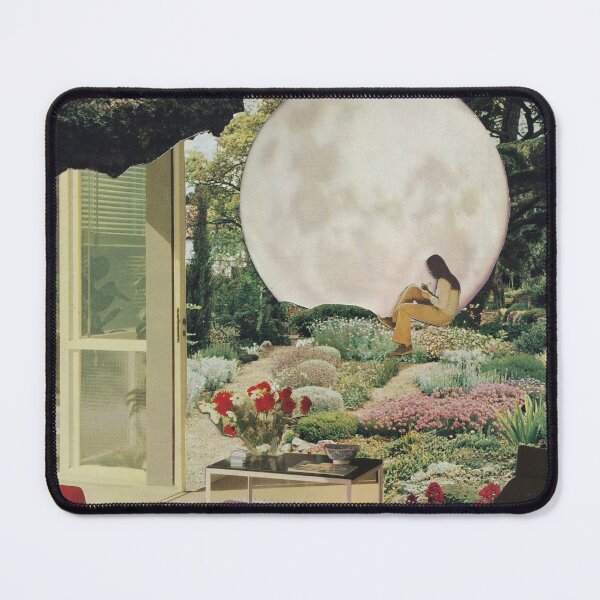 Item preview, moon woman vintage collage nature living room dream designed and sold by seventies.collages.