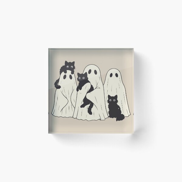 Item preview, Cute Sheet Ghosts and Black Cats Halloween designed and sold by BrownHorse90s.