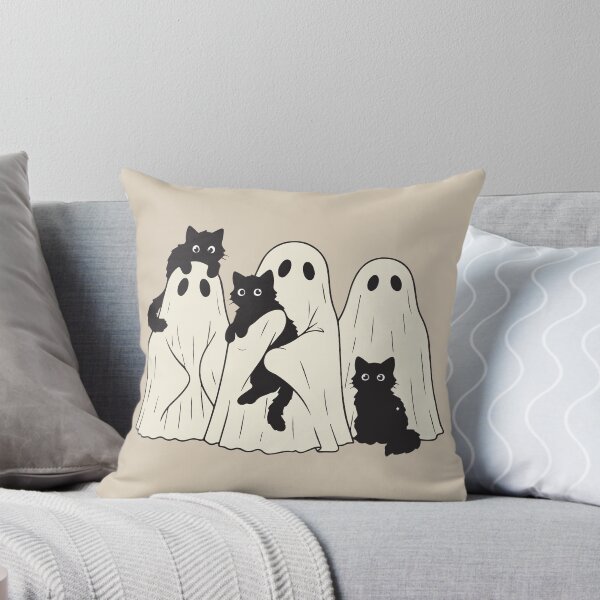 Item preview, Cute Sheet Ghosts and Black Cats Halloween designed and sold by BrownHorse90s.