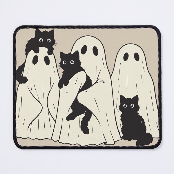 Item preview, Cute Sheet Ghosts and Black Cats Halloween designed and sold by BrownHorse90s.