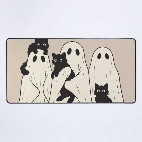 Item preview, Cute Sheet Ghosts and Black Cats Halloween designed and sold by BrownHorse90s.
