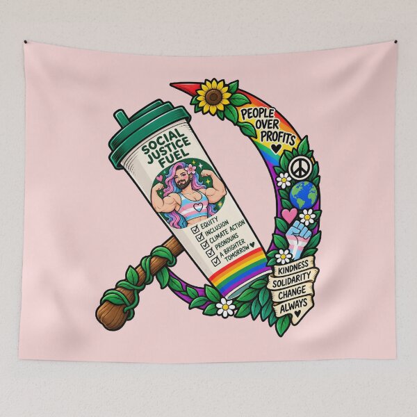 Item preview, Rainbow Star Pride Artwork designed and sold by RockyWords.
