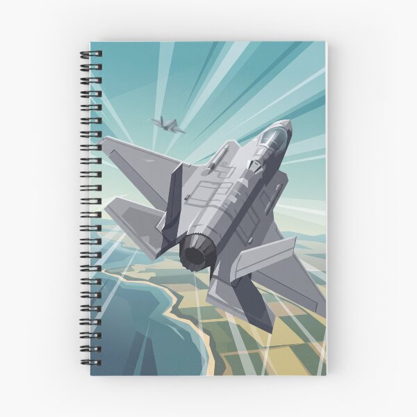 Item preview, F-35 Lightning II Banking Illustration designed and sold by Airpower Art.