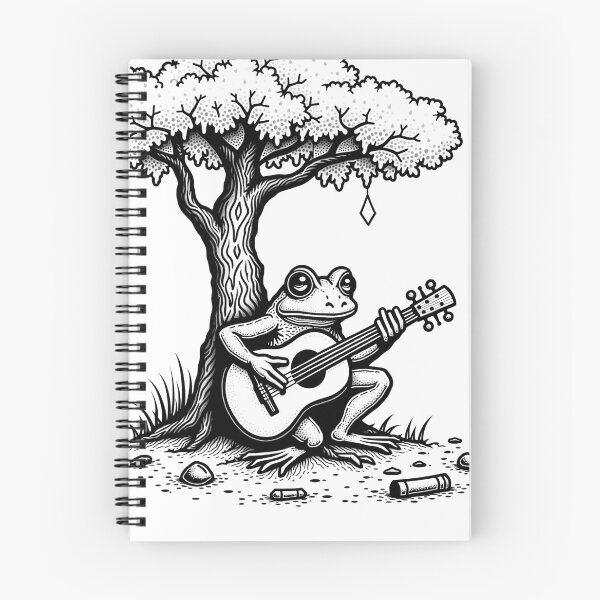 Item preview, Frog Bard Lute Tattoo Flash designed and sold by Qubivibe.