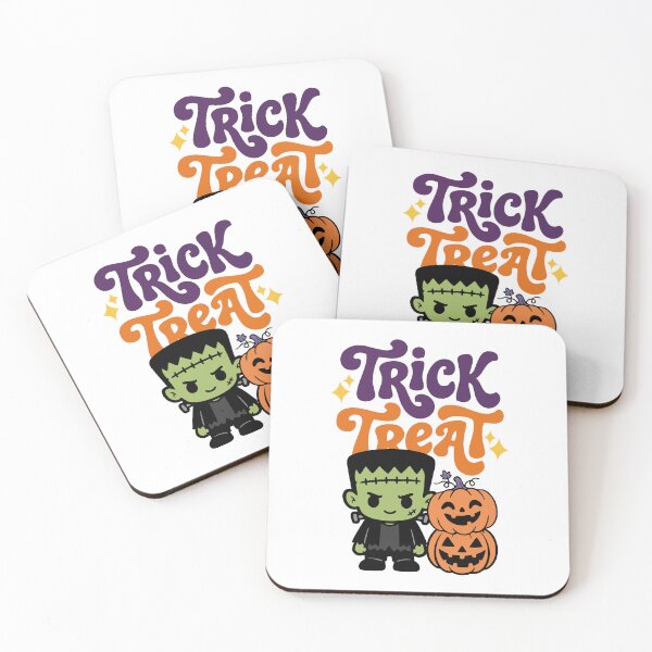 Item preview, Trick Treat Halloween With Cute Franks and Pumkins designed and sold by mazyoy.
