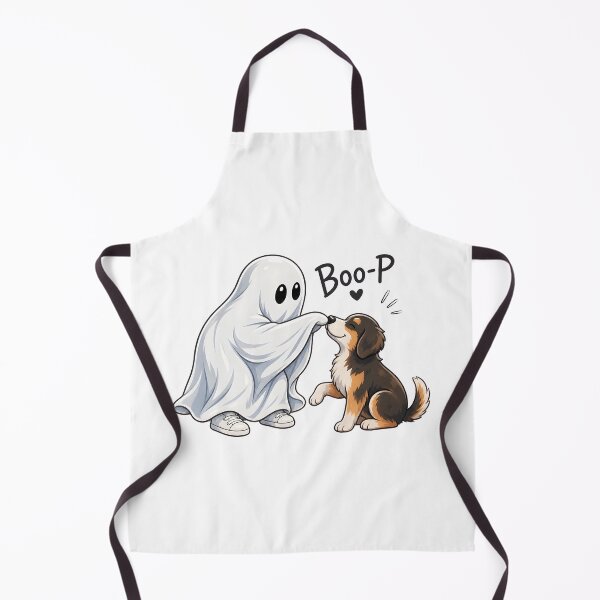 Item preview, Cute Ghost Boo-p Dog Puppy Flower Art designed and sold by OlyvieArt.