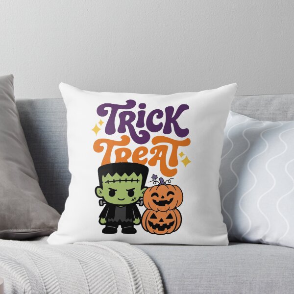 Item preview, Trick Treat Halloween With Cute Franks and Pumkins designed and sold by mazyoy.