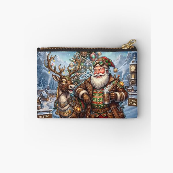 Aperçu de l'œuvre Père Noël et rennes steampunk – La magie de Noël celtique. créée et vendue par nicky2342.