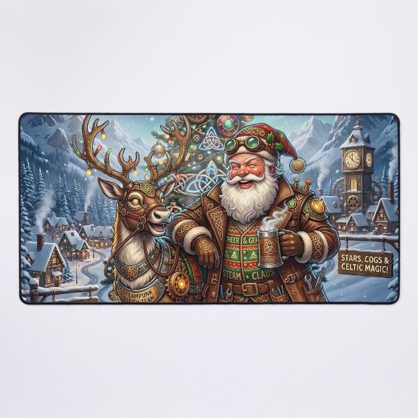Item preview, Steampunk Santa & Reindeer – Celtic Christmas Magic. designed and sold by nicky2342.