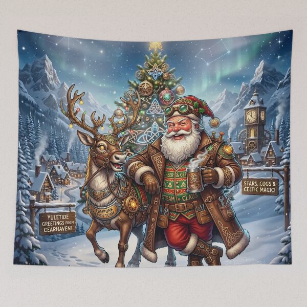 Item preview, Steampunk Santa & Reindeer – Celtic Christmas Magic.  designed and sold by nicky2342.