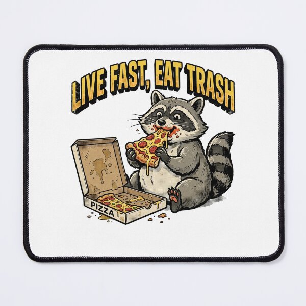 Item preview, Live Fast Eat Trash Raccoon Pizza Possum Meme Funny Graphic Shirt designed and sold by TeNovaStudio.