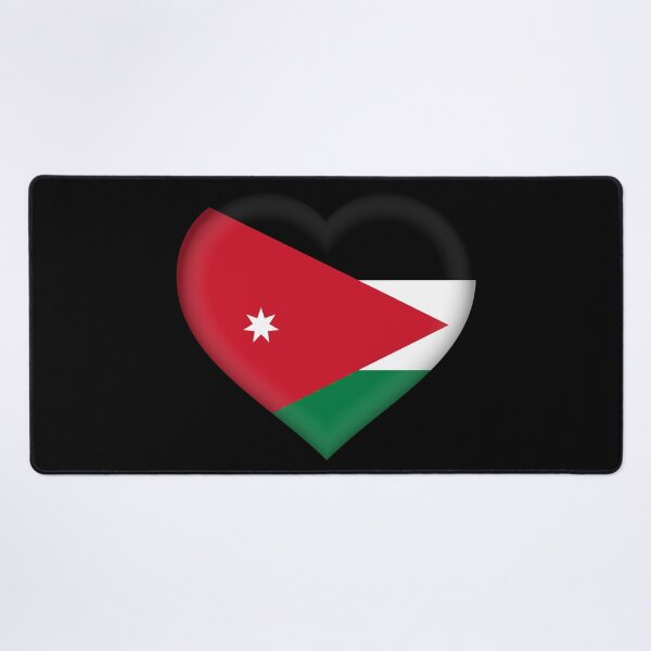Item preview, Jordanian 3D Flag Heart National Symbol for Expat Style designed and sold by YAZ.