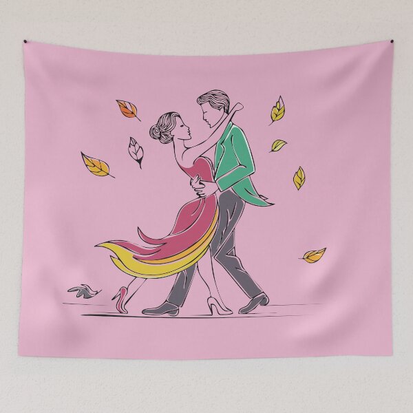 Item preview, Autumn Romance Dancing Couple Art designed and sold by Litely.