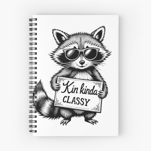 Item preview, Raccoon in Shades with Sassy Sign Tattoo Flash designed and sold by Qubivibe.