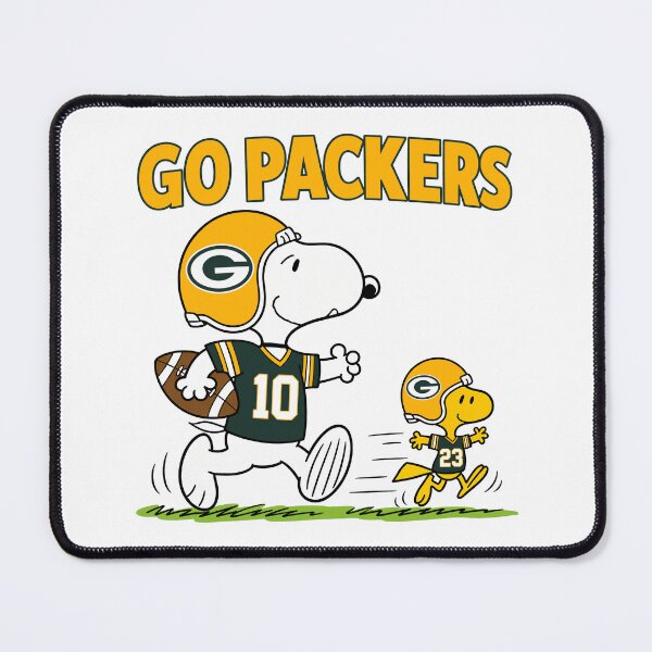 Item preview, Snoopy & Woodstock Green Bay Packers Football Retro F328 designed and sold by GLUVY-THEME.