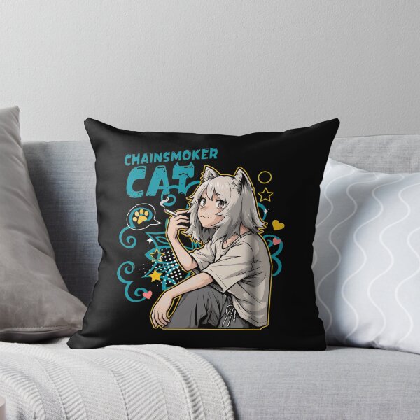 Item preview, Chainsmoker Cat Anime Girl designed and sold by HelenBa4951747.