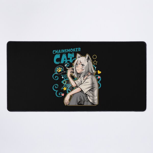 Item preview, Chainsmoker Cat Anime Girl designed and sold by HelenBa4951747.