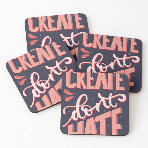 Item preview, Stylised Lettering "Create don't Hate" designed and sold by Sarah's Whimsical Corner.